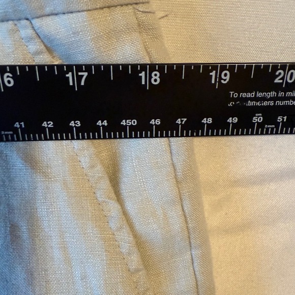 Metafiori New York Mens Tan 100% Linen Pleated Dress Pants Size 38 - Picture 5 of 7